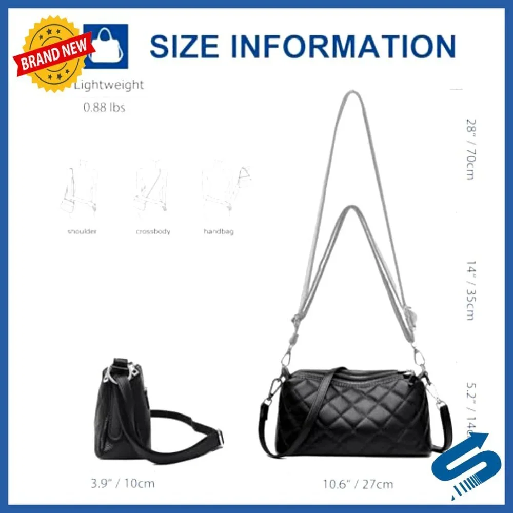 Genuine Leather Crossbody Hobo Bag Small Shoulder Purse Women